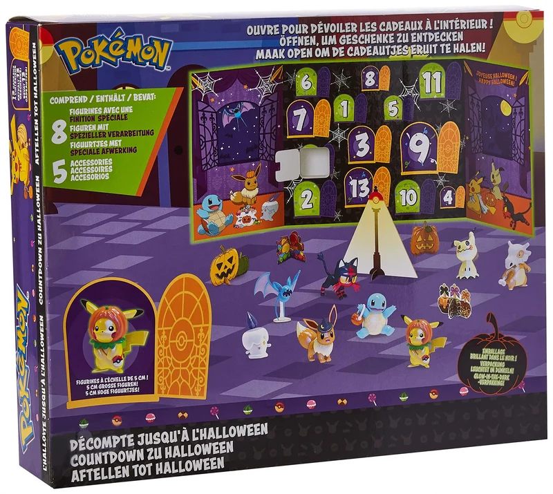 Calendrier de l'Avent Pokémon Halloween avec 13 cadeaux