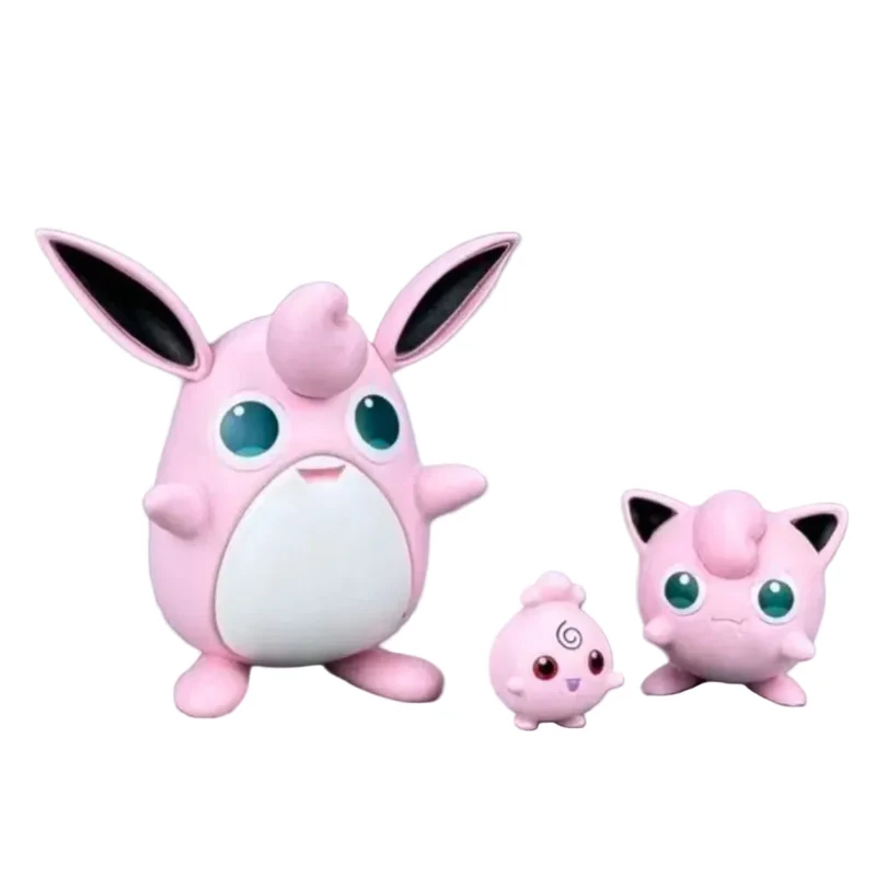 Ensemble de figurines évolutives Rondoudou, Touffu et Grodoudou