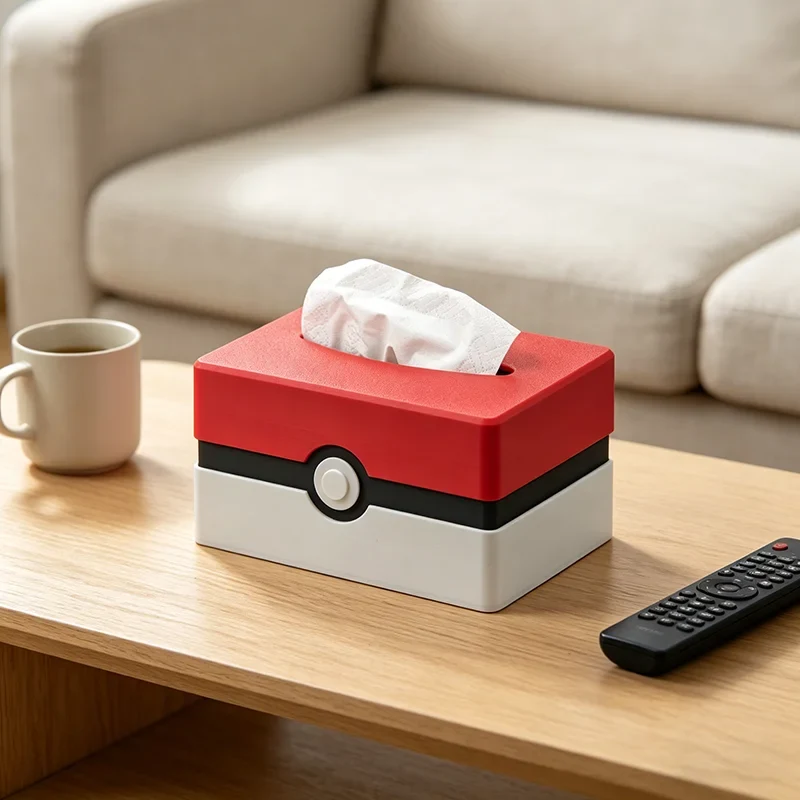 Distributeur de mouchoirs en forme de Poké Ball