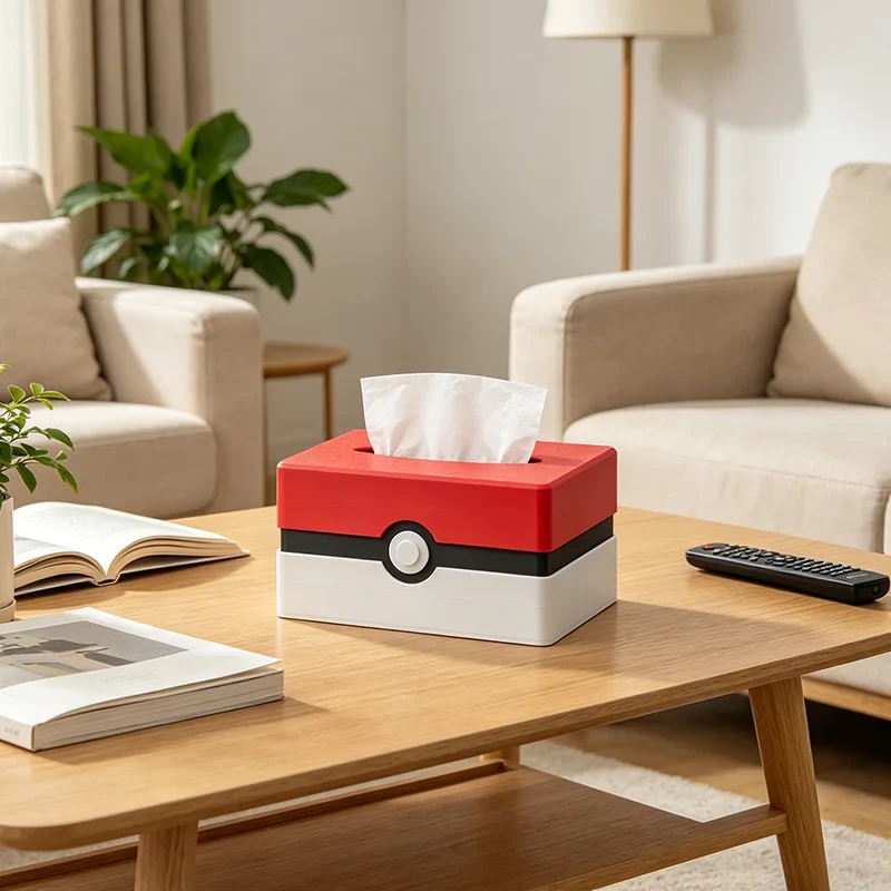 Distributeur de mouchoirs en forme de Poké Ball