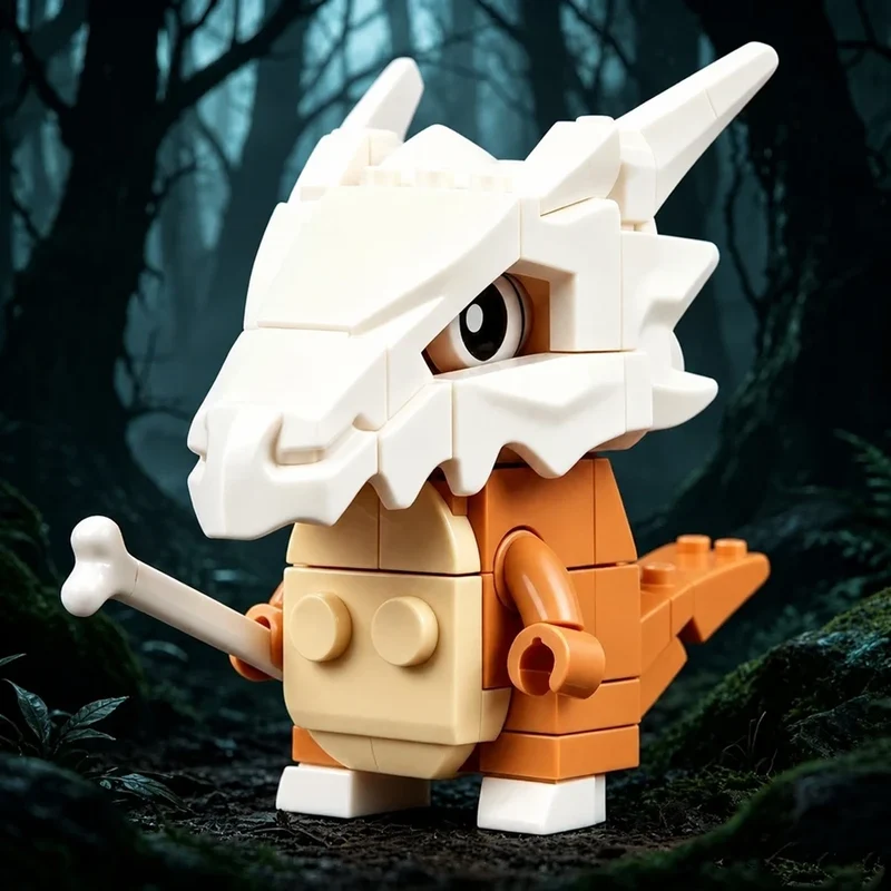 Figurine de construction Tragosso Cubone (environ 6x5x3cm)