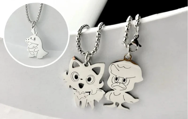 Collier Pokémon Krokel Fuecoco, Felori Sprigatito ou Kwaks Quaxly