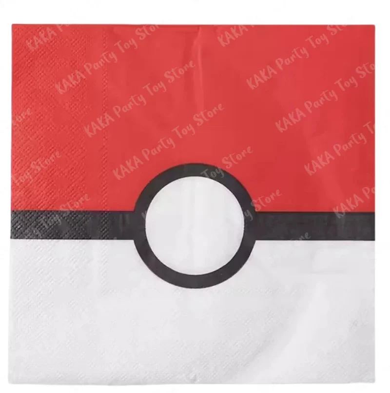 Serviettes avec motif Pokémon pour anniversaire, fête, etc.