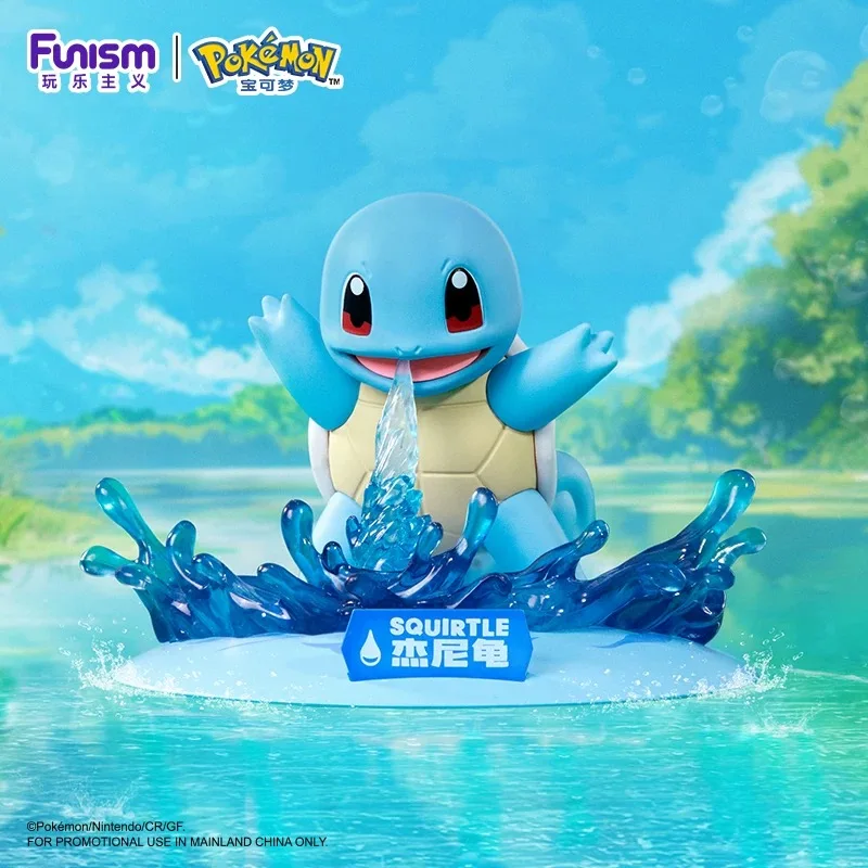 Figurines Pokémon de départ colorées Salamèche, Carapuce ou Bulbizarre (env. 12-14 cm)