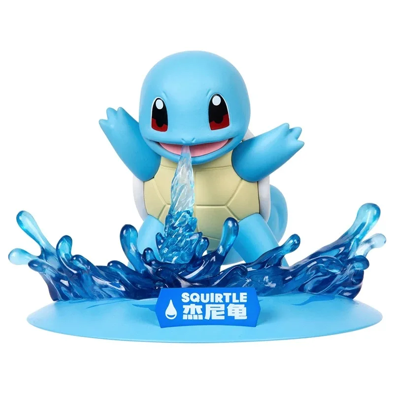 Figurines Pokémon de départ colorées Salamèche, Carapuce ou Bulbizarre (env. 12-14 cm)