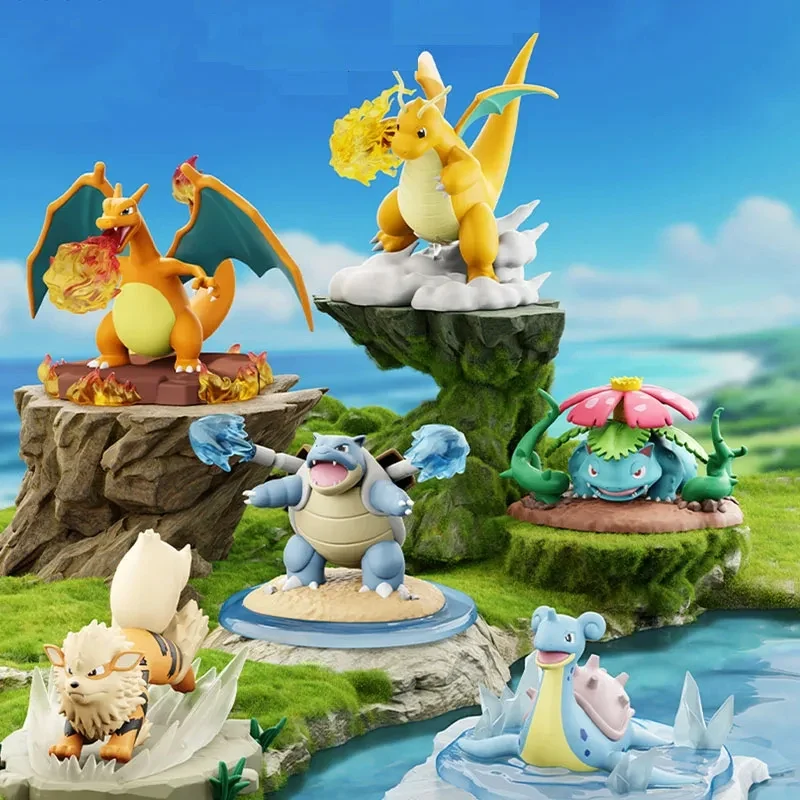Figurines Pokémon détaillées Dragoran, Charizard, Lapras, Turtok, etc.