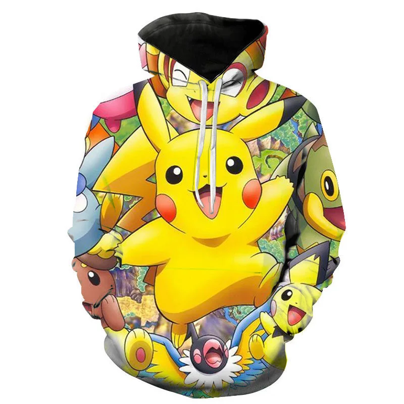 Pull à capuche Pokémon coloré et coloré dans de nombreux motifs.