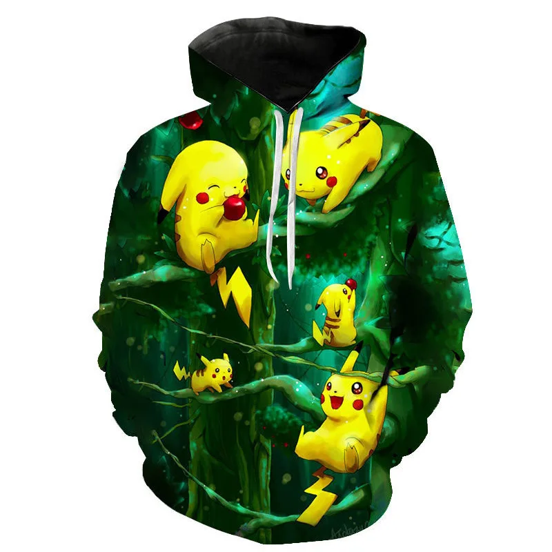 Pull à capuche Pokémon coloré et coloré dans de nombreux motifs.