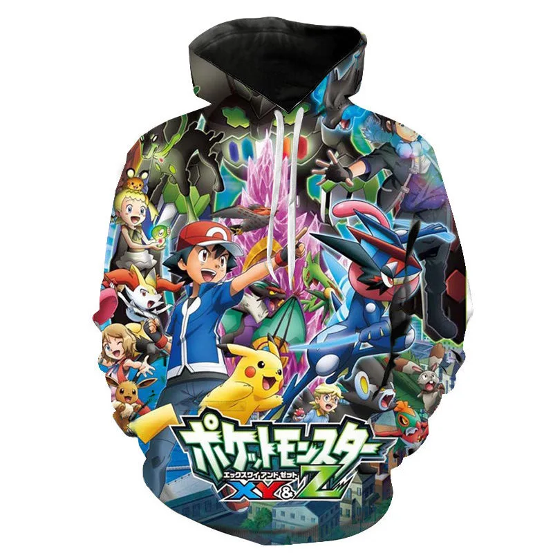 Pull à capuche Pokémon coloré et coloré dans de nombreux motifs.