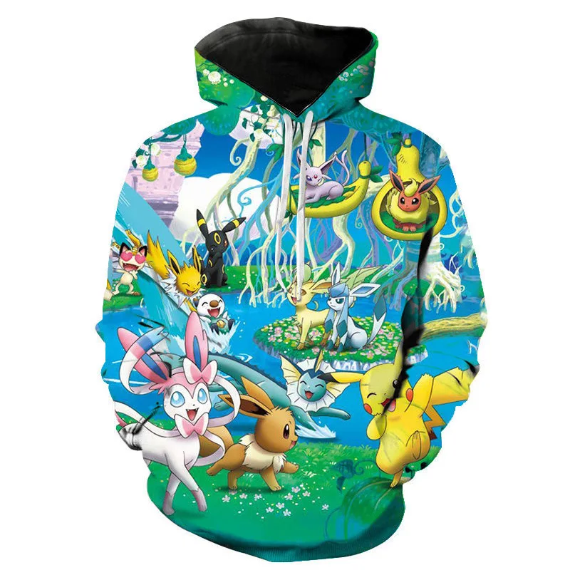 Pull à capuche Pokémon coloré et coloré dans de nombreux motifs.