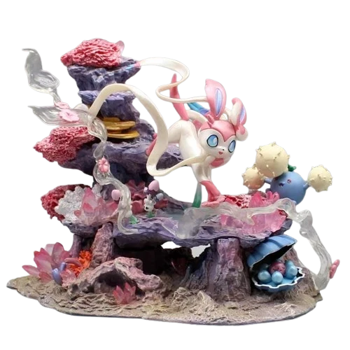 Feelinara Sylveon Island Statue Figurine Pokémon (env. 20 cm)