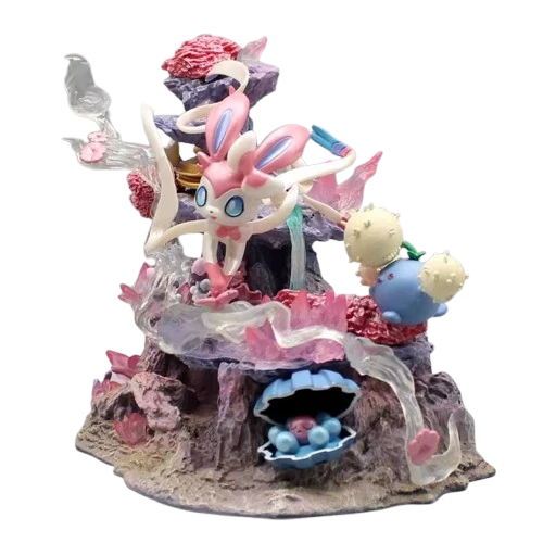 Feelinara Sylveon Island Statue Figurine Pokémon (env. 20 cm)