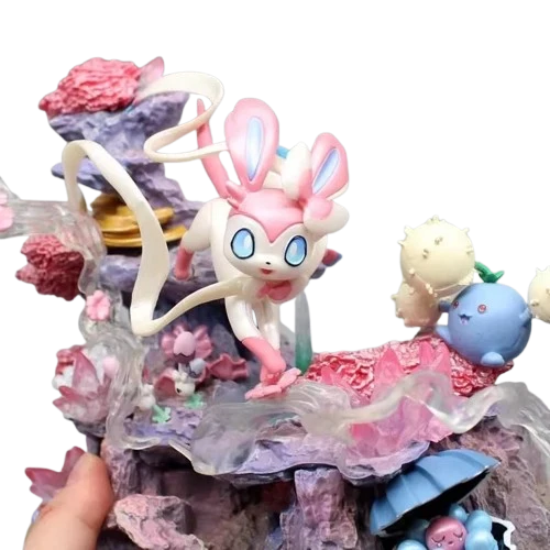 Feelinara Sylveon Island Statue Figurine Pokémon (env. 20 cm)