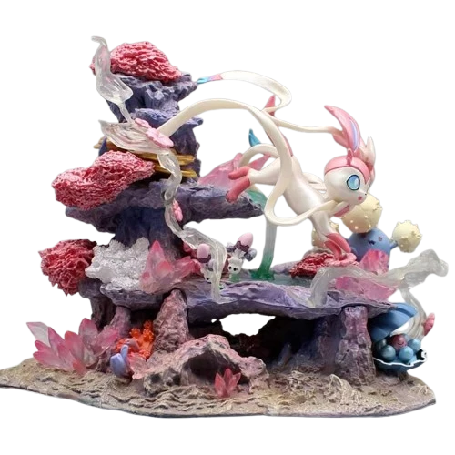 Feelinara Sylveon Island Statue Figurine Pokémon (env. 20 cm)