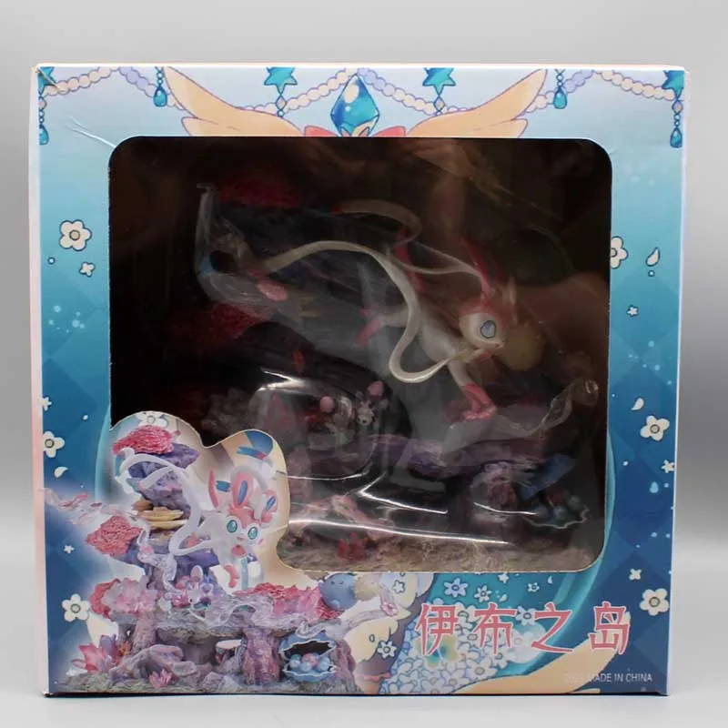 Feelinara Sylveon Island Statue Figurine Pokémon (env. 20 cm)
