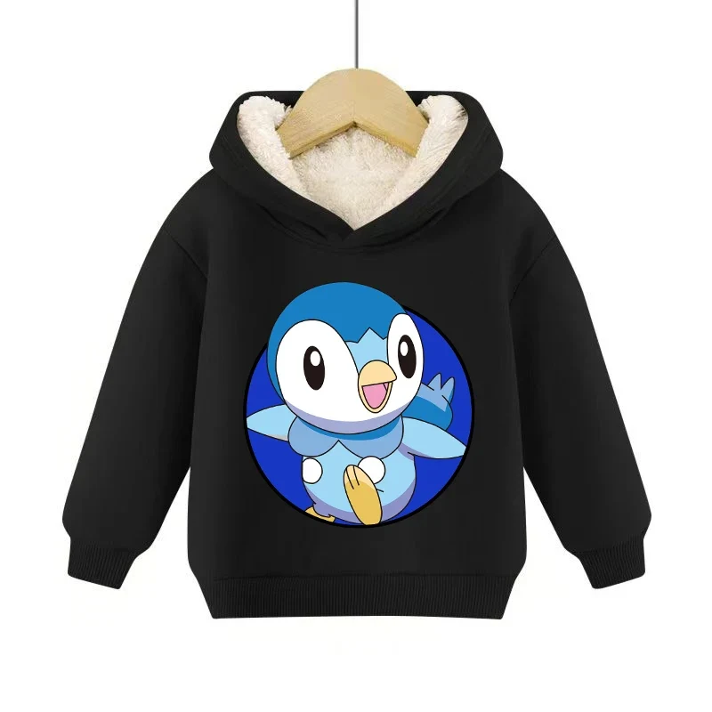 Sweats à capuche pullies enfant doublés chauds à motifs Pokémon