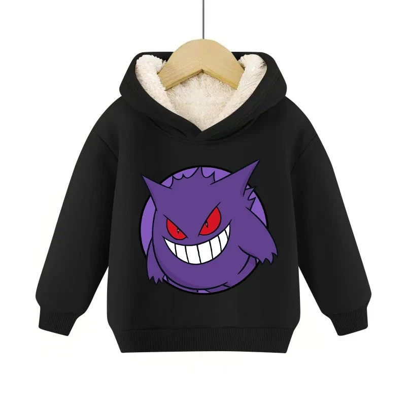 Sweats à capuche pullies enfant doublés chauds à motifs Pokémon