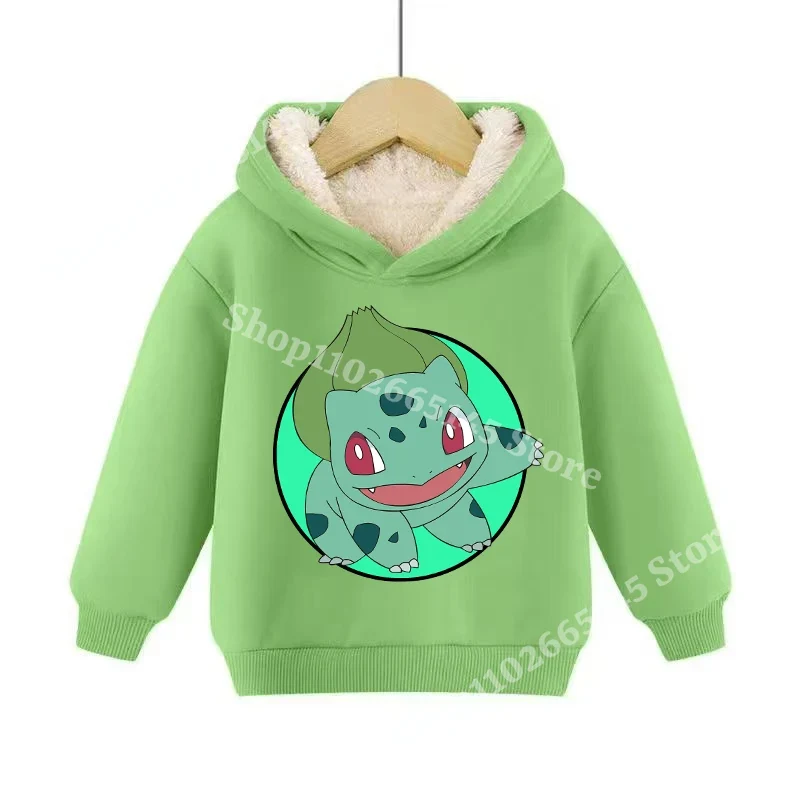 Sweats à capuche pullies enfant doublés chauds à motifs Pokémon