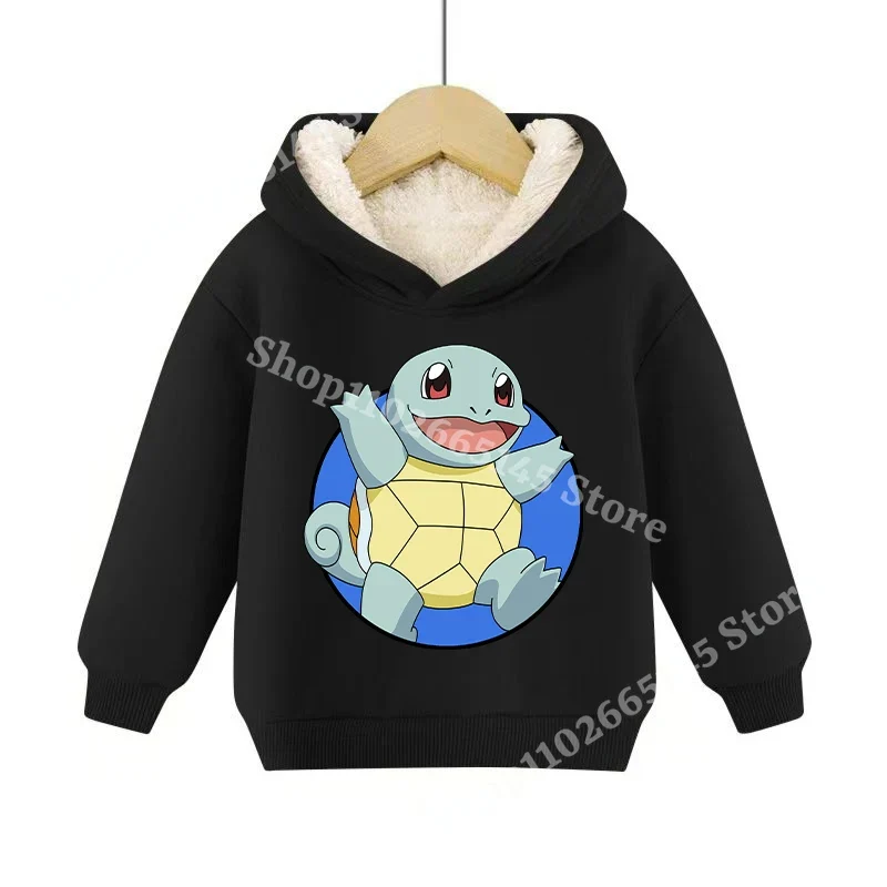 Sweats à capuche pullies enfant doublés chauds à motifs Pokémon