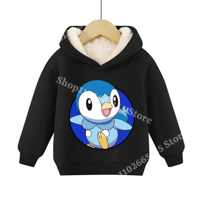 Sweats à capuche pullies enfant doublés chauds à motifs Pokémon