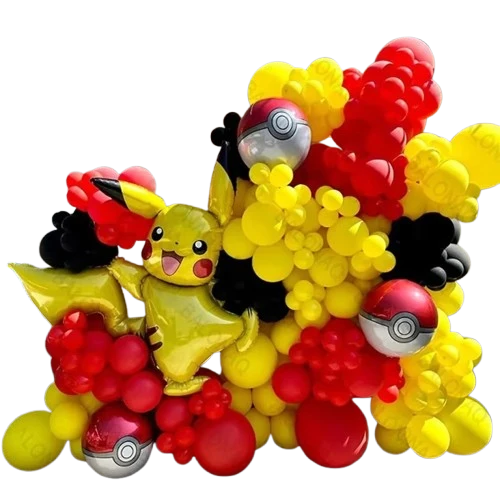 106 ballons Pokémon Pikachu pour anniversaires, célébrations, etc.