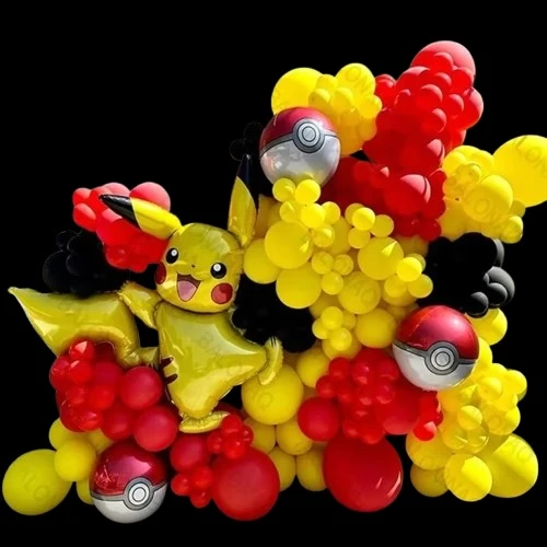 106 ballons Pokémon Pikachu pour anniversaires, célébrations, etc.