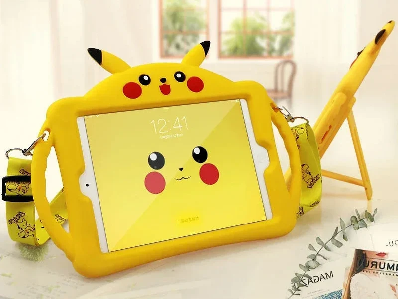Coque de protection Pikachu pour IPad Pro 2021, IPad Mini etc.