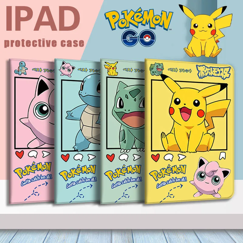 Pokemon iPad Air Pro Smartcover avec motifs Pikachu, Bulbasaur, Carapuce, Jiggypuff