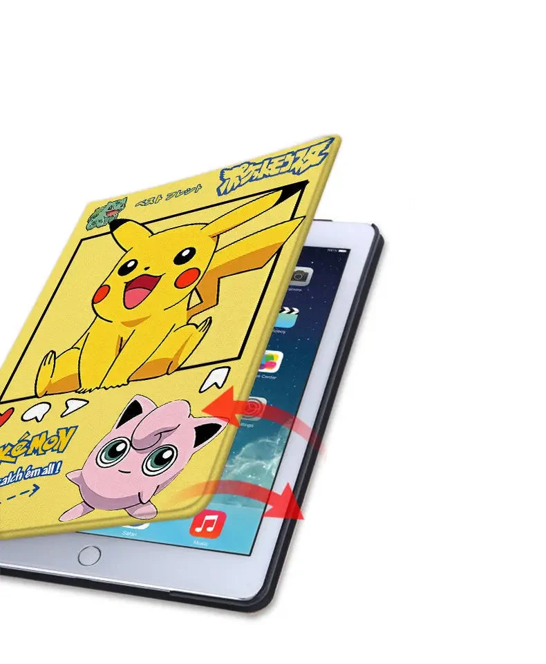 Pokemon iPad Air Pro Smartcover avec motifs Pikachu, Bulbasaur, Carapuce, Jiggypuff