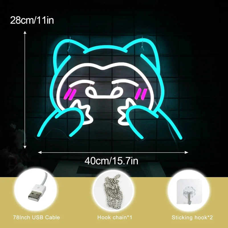 Ronflex Ronflex LED Applique Néon Pokémon Décoration Murale
