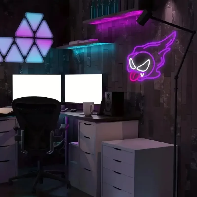 Bulbasaur Bulbasaur ou Nebulak Gastly Applique murale néon