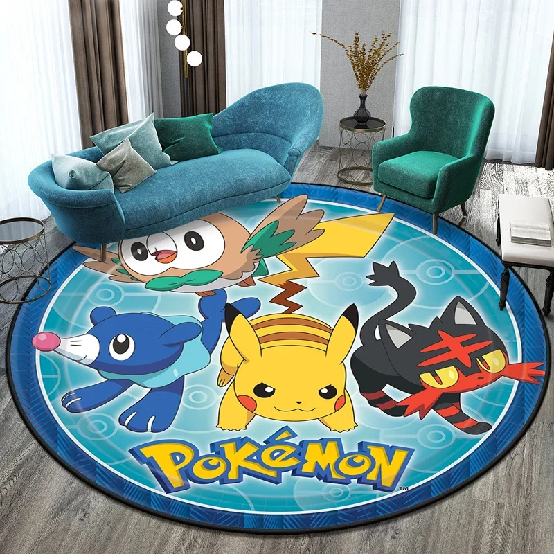 Tapis Pokémon rond dans de nombreux motifs Eevee, Aquana, Pokeball etc.