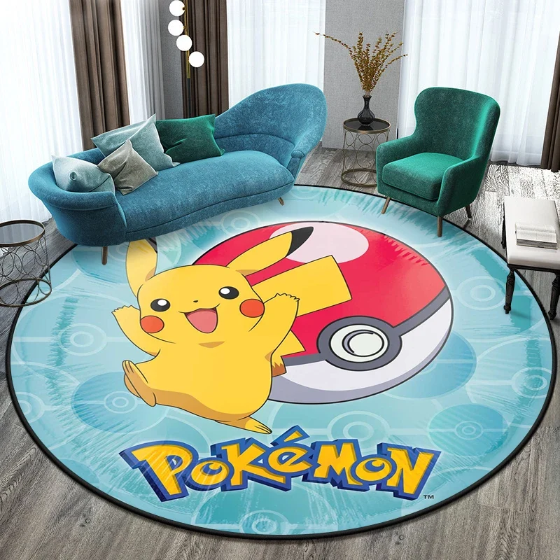 Tapis Pokémon rond dans de nombreux motifs Eevee, Aquana, Pokeball etc.