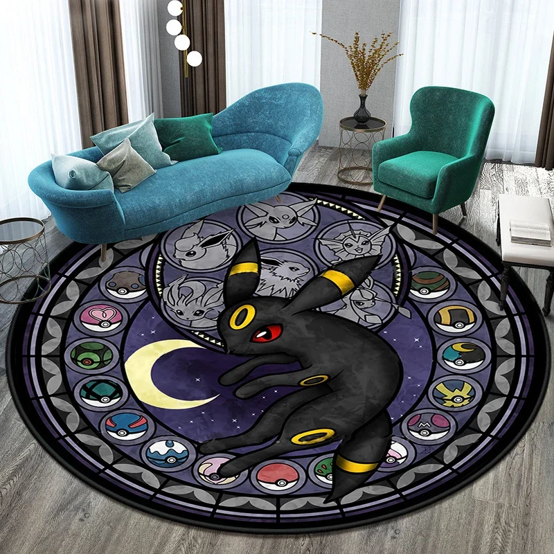 Tapis Pokémon rond dans de nombreux motifs Eevee, Aquana, Pokeball etc.