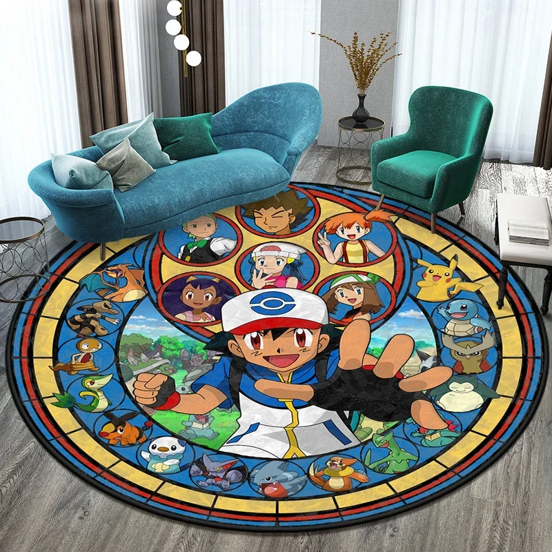 Tapis Pokémon rond dans de nombreux motifs Eevee, Aquana, Pokeball etc.