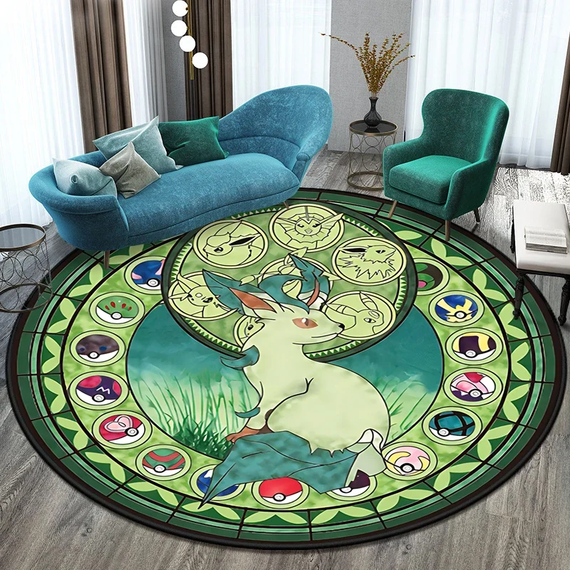 Tapis Pokémon rond dans de nombreux motifs Eevee, Aquana, Pokeball etc.