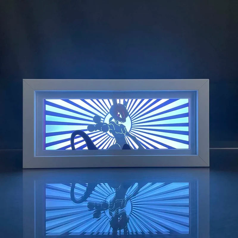 Image Pokemon Gengar, Pikachu ou Mewto avec lampe d'éclairage LED