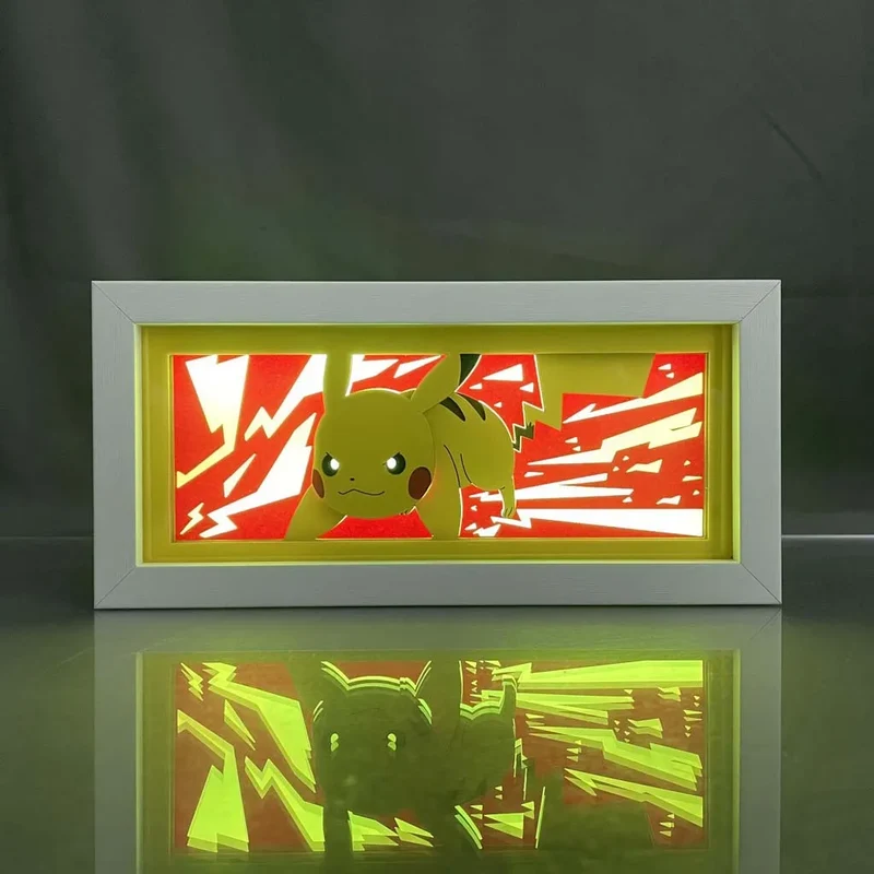 Image Pokemon Gengar, Pikachu ou Mewto avec lampe d'éclairage LED