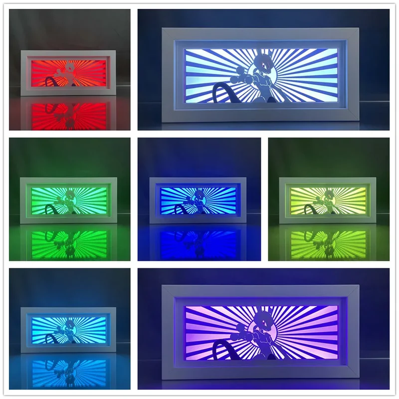 Image Pokemon Gengar, Pikachu ou Mewto avec lampe d'éclairage LED