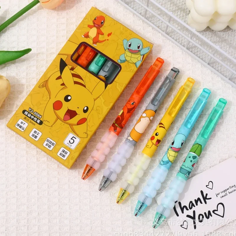 5 stylos gel Pokémon dans un ensemble