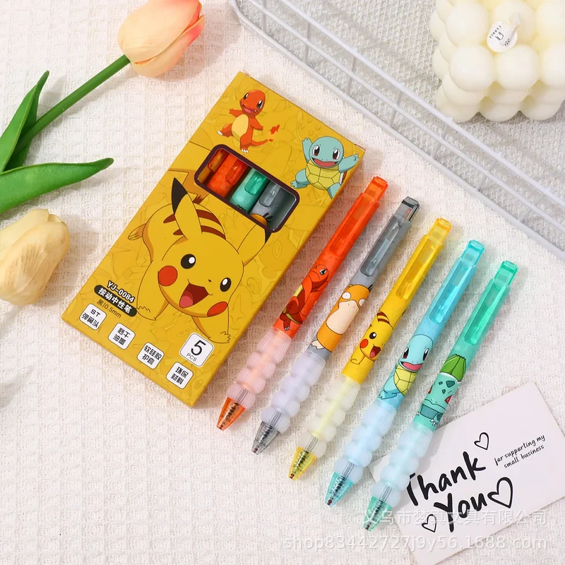 5 stylos gel Pokémon dans un ensemble