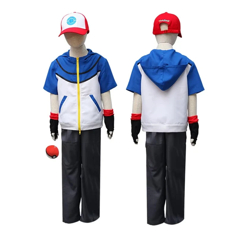 Ensemble de cosplay de costume d'entraîneur Pokémon pour le carnaval, les déguisements, etc.