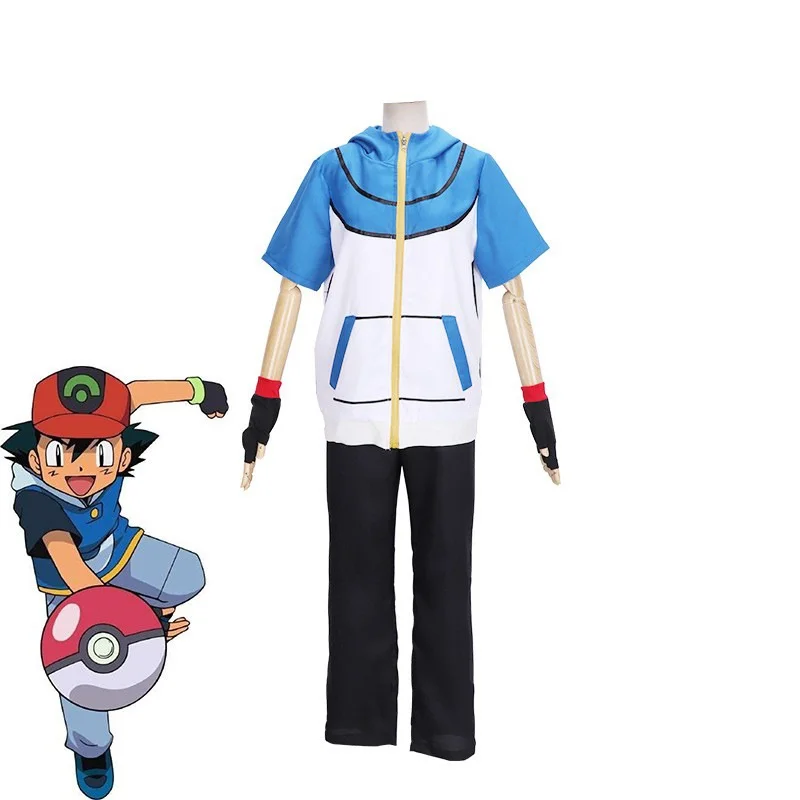 Ensemble de cosplay de costume d'entraîneur Pokémon pour le carnaval, les déguisements, etc.