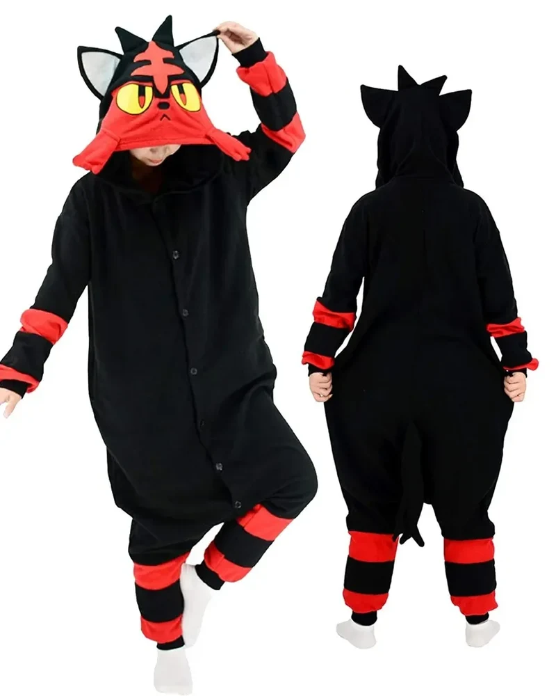 Costume de Cosplay, combinaison Litten Flamiau