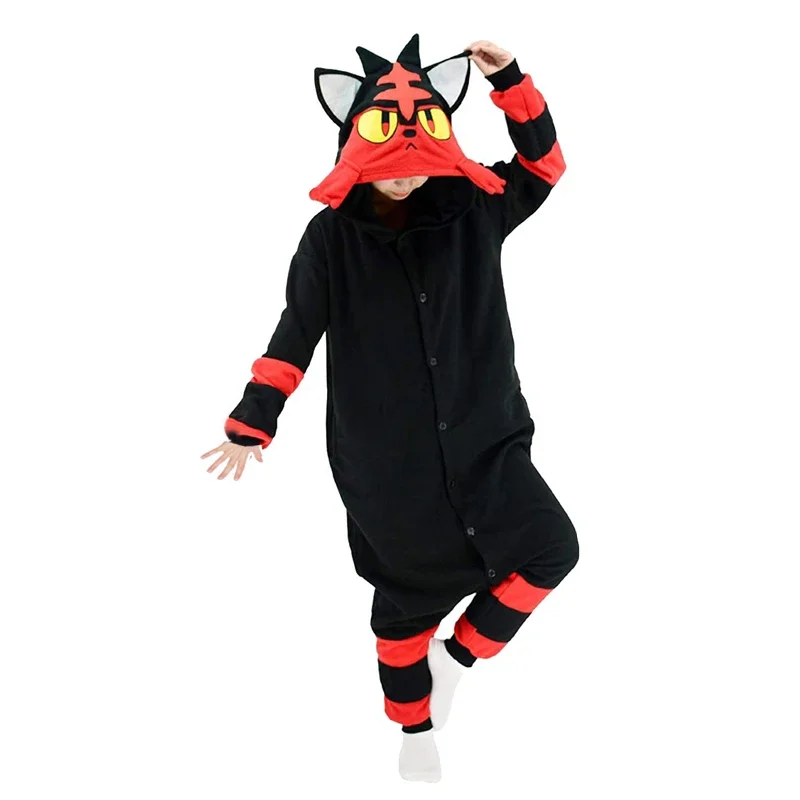 Costume de Cosplay, combinaison Litten Flamiau