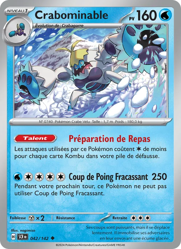 Crabominable 42/142 — EV07 — Couronne Stellaire — Carte Pokémon française