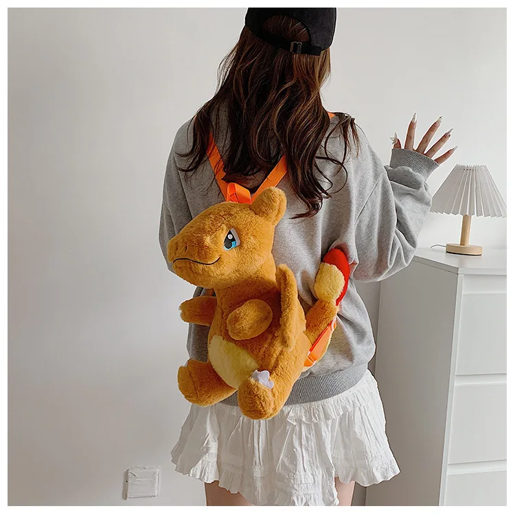 Sac à dos Pokémon mignon et moelleux Pikachu, Charmander, Charizard et autres