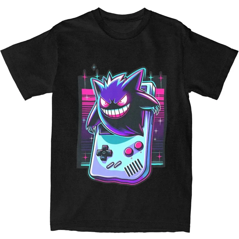 T-shirt de jeu vintage Pokemon Gengar en plusieurs couleurs