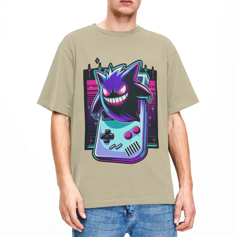 T-shirt de jeu vintage Pokemon Gengar en plusieurs couleurs