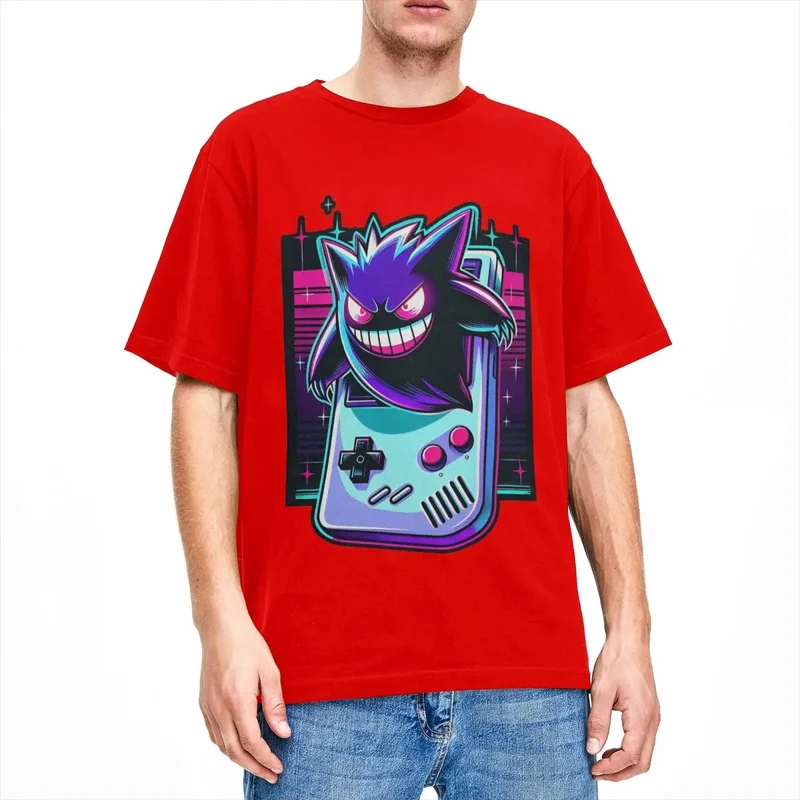 T-shirt de jeu vintage Pokemon Gengar en plusieurs couleurs